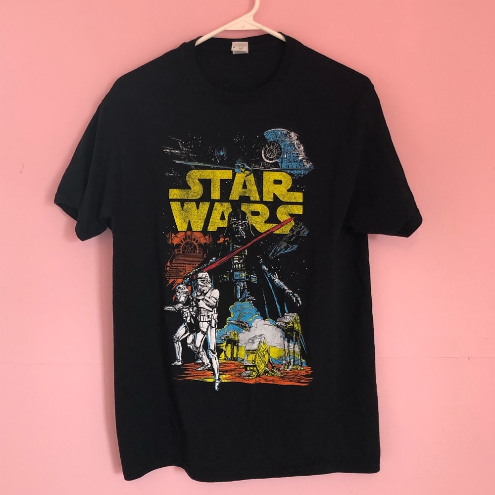 100% Cotton Fruit of the Loom Star Wars M Tee Galactic Battle Darth Vader